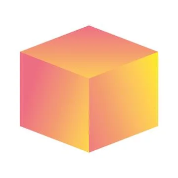 Cube retro icon Illustrazione stock
