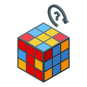Cube risk management icon isometric vector. Finance return Illustration