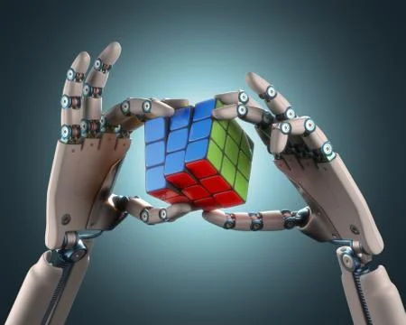 Cube Robot Illustrazione stock