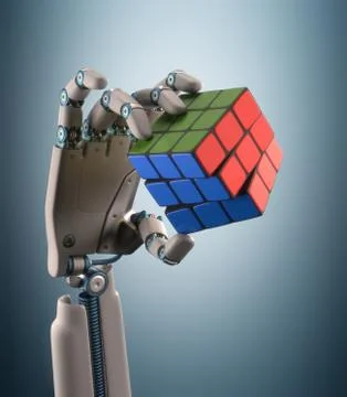 Cube Robot Stock Illustration