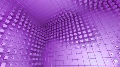 Cube Room Wall Tile Grid Abstract graphical background grade C Stock Footage 170975879