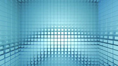 Cube Room Wall Tile Grid Abstract graphical background wave J Stockbeeldmateriaal 171001381