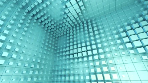 Cube Room Wall Tile Grid Abstract graphical background noise C Stock Footage 171093130