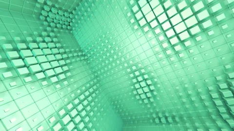 Cube Room Wall Tile Grid Abstract graphical background noise D Stock Footage 171093280