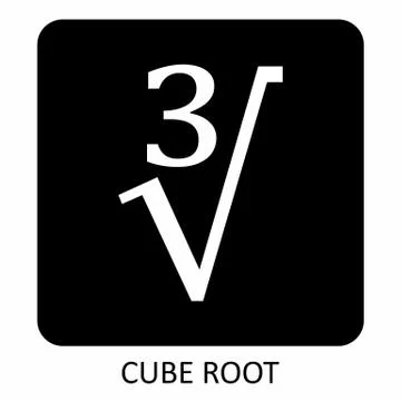 Cube root icon Stock Illustration