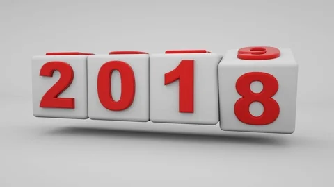 Cube rotation for new year, from 2018 to 2020 Stock Footage 115738788