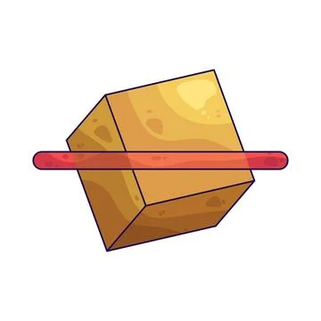 Cube with scanner illustration Stock Illustration