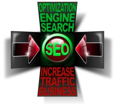 Cube seo - search engine optimization web Illustrazione stock