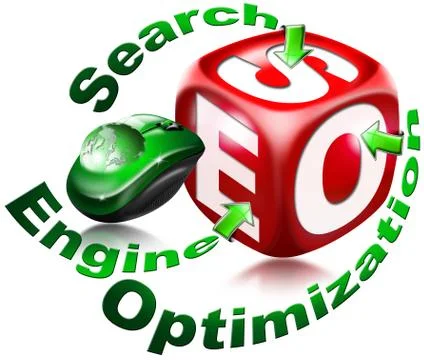 Cube seo - search engine optimization Stock Illustration
