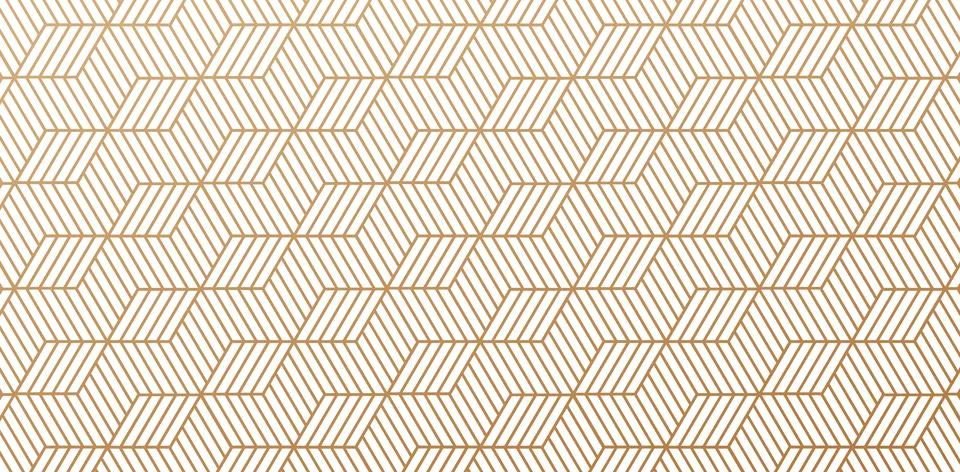 Cube shabe golden line pattern Illustrazione stock