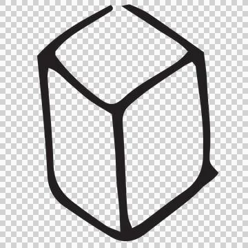 Cube shape icon over white background Stock Illustration