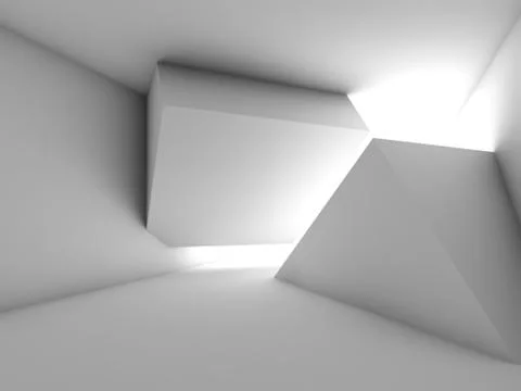 Cube shaped installation, 3 d render illustration Stock Illustration