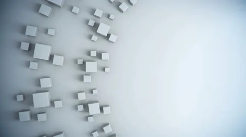 Cube shapes rotate 3d animation Stock Footage 68203709