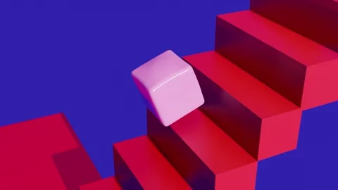 Cube Simulation Animation Stock Footage