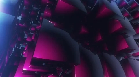 Cube slowly motion in 3D. Elegant visual art in slow motion background Stock Footage 47172115