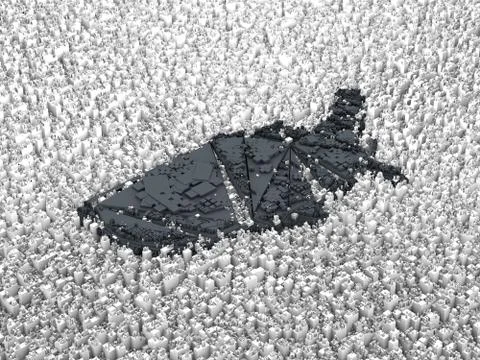 Cube Smart Data Technology, American Map Symbol 스톡 일러스트