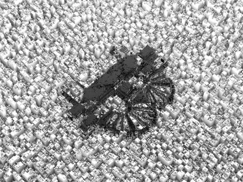 Cube Smart Data Technology, Bitcoin Symbol Illustrazione stock