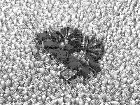 Cube Smart Data Technology, Bitcoin Symbol Illustrazione stock