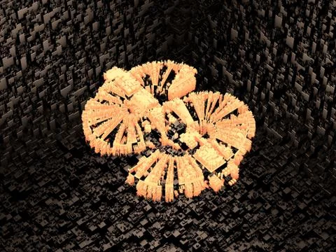 Cube smart data technology, dollar sign Illustrazione stock