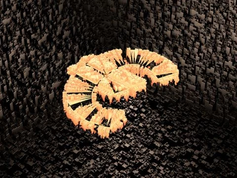 Cube Smart Data Technology, Euro Symbol Illustrazione stock