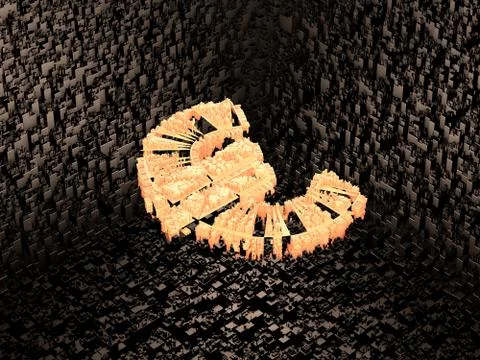 Cube Smart Data Technology, Euro Symbol Illustrazione stock