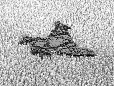 Cube Smart Data Technology, India map symbol Illustrazione stock