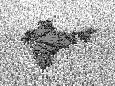 Cube Smart Data Technology, India map symbol Illustrazione stock