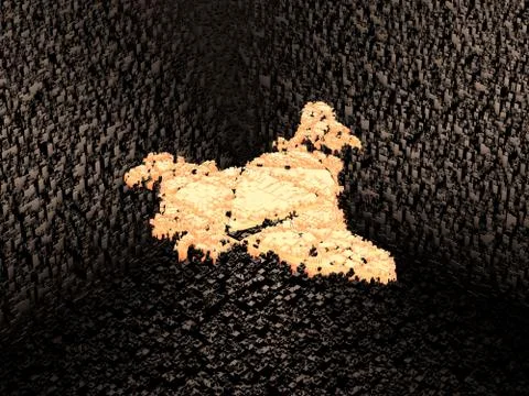 Cube Smart Data Technology, India map symbol Illustrazione stock