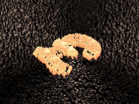 Cube Smart Data Technology, Pound Sterling Symbol Illustrazione stock