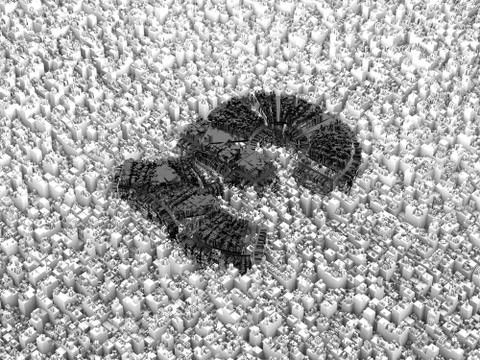 Cube Smart Data Technology, Pound Sterling Symbol Illustrazione stock