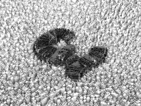 Cube Smart Data Technology, Pound Sterling Symbol Illustrazione stock