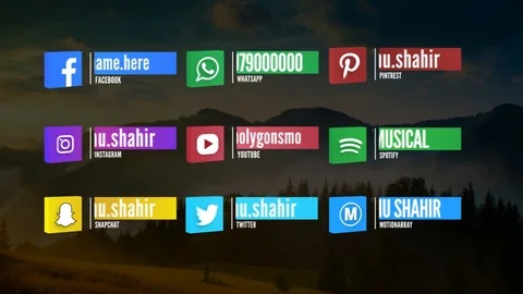 Cube Social Media Lowerthirds Stock After Effects