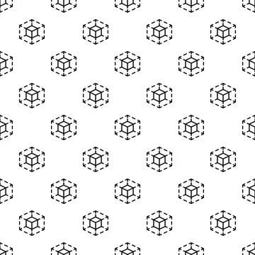 Cube space pattern seamless Illustrazione stock