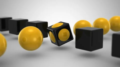 Cube &amp; Sphere Stock Footage 32906987