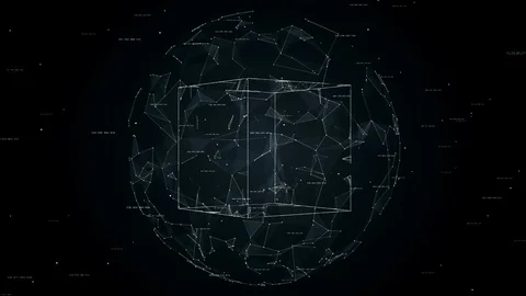 Cube in sphere seamless loop animation Stock Footage 91184552