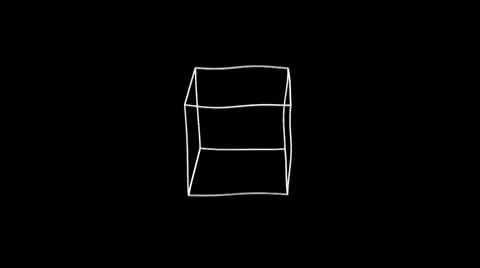 Cube spin wWarp Stock Footage 10686698