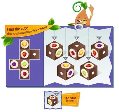 Cube of strawberries Stock Illustration