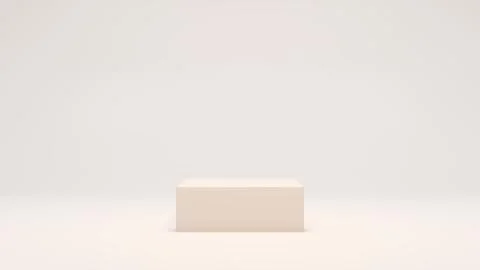 Cube in the studio. 3d illustraion Stock Illustration