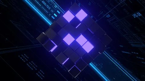Cube technology concept Stock Illustration