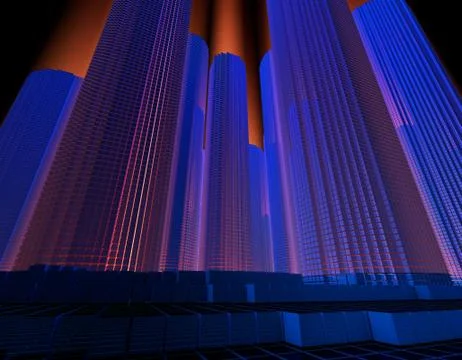 Cube technology structure, data storage Illustrazione stock