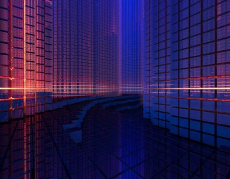 Cube technology structure, data storage Illustrazione stock