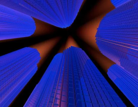 Cube technology structure, data storage Illustrazione stock