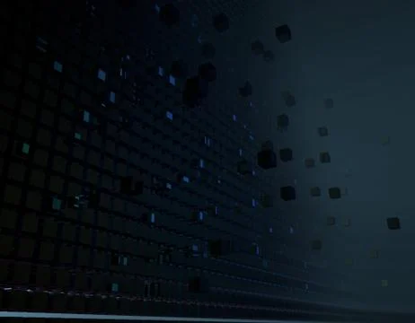 Cube technology structure, data transmission and storage Stock Illustration