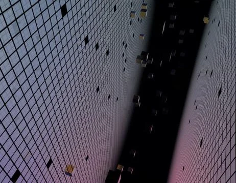 Cube technology structure, data transmission and storage Illustrazione stock