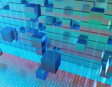 Cube technology structure, data transmission and storage イラスト素材
