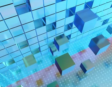 Cube technology structure, data transmission and storage イラスト素材