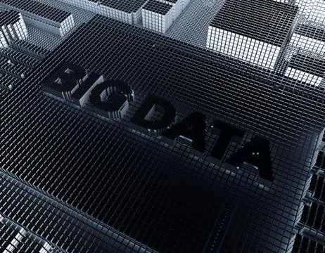 Cube technology structure, data transmission and storage Illustrazione stock