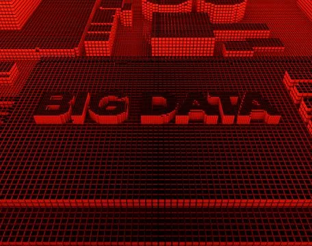 Cube technology structure, data transmission and storage Illustrazione stock