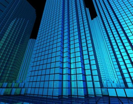 Cube technology structure, data transmission and storage Illustrazione stock