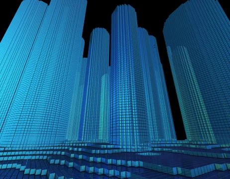 Cube technology structure, data transmission and storage イラスト素材